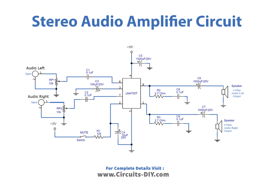LM4755-Stereo-Audio-Power-Amplifier-Circuit-diagram-schematic