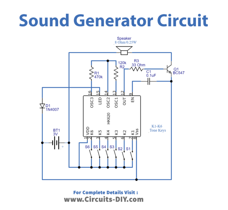 sound-generator-circuit-using-ic-hk620-diagram-schematic