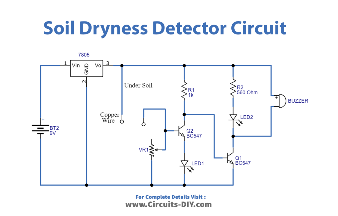 Simple-Soil-Dryness-Detector-Circuit-diagram-schematic