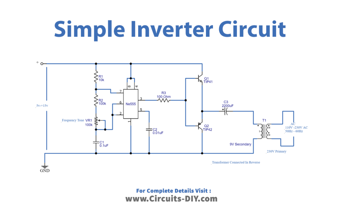 Inverter-circuit-using-IC-555-diagram-schematic