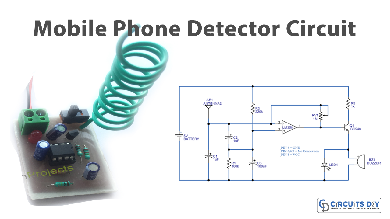 Simple RF Detector Circuit  Electronic circuit projects, Detector,  Transistors