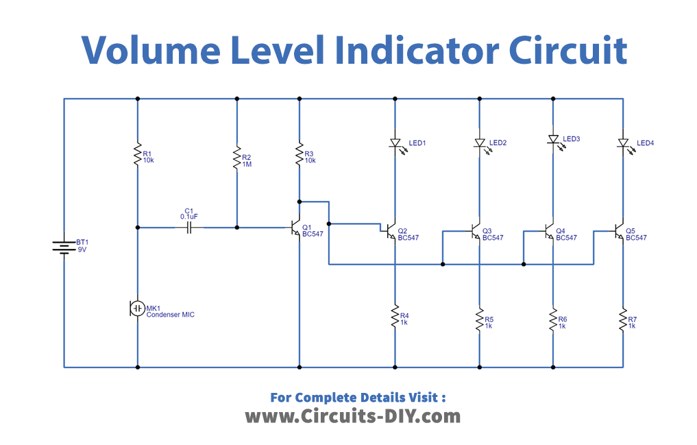Volume-level-indicator-Circuit-Diagram-Schematic