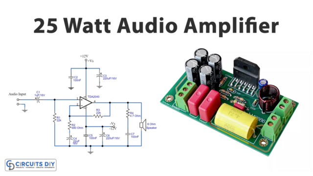 25 Watt Audio Power Amplifier Circuit TDA2040