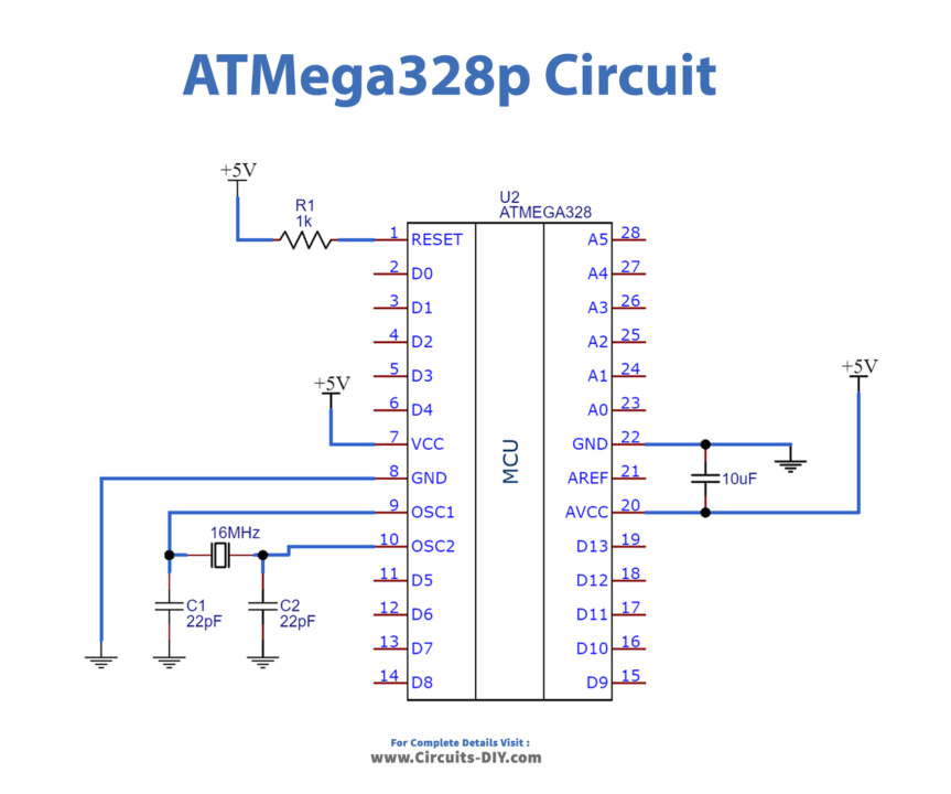ATMega328P-Circuit -Diagram -Schematic