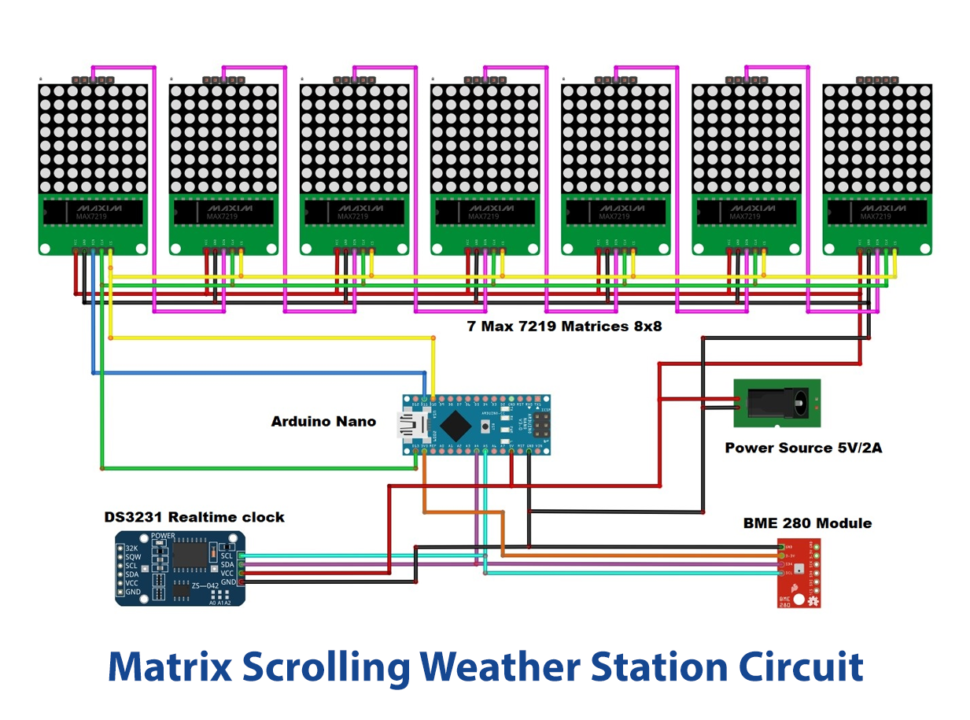 Matrix-Scrolling-Weather-Station-Circuit-Diagram-Schematic