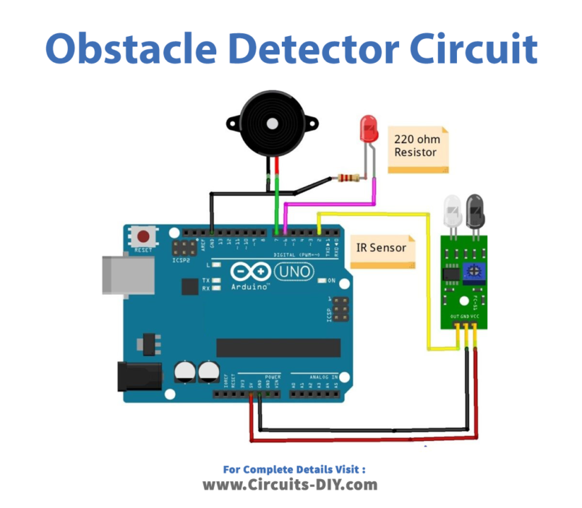 IR (Infrared) Obstacle Detection Sensor Circuit