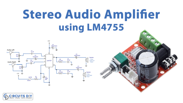 Stereo Audio Power Amplifier Circuit using LM4755