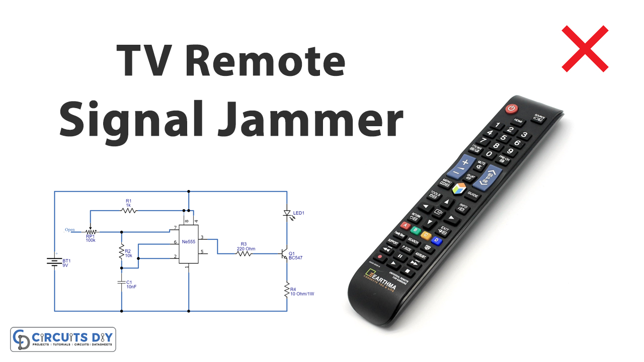 TV Remote Signal Jammer Circuit
