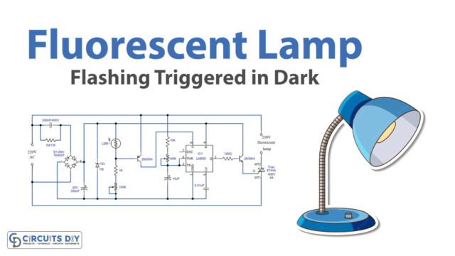Fluorescent Lamp Flashing Triggered in Dark