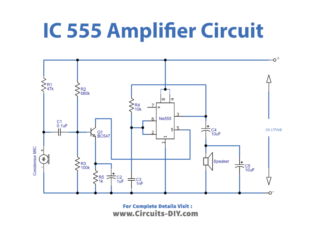 IC555-as-Amplifier-circuit-diagram-schematic