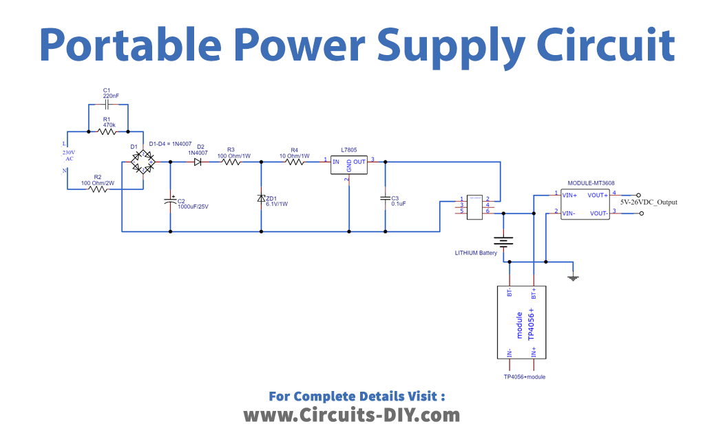 Portable-Power-Supply-unit-circuit-diagram-schematic