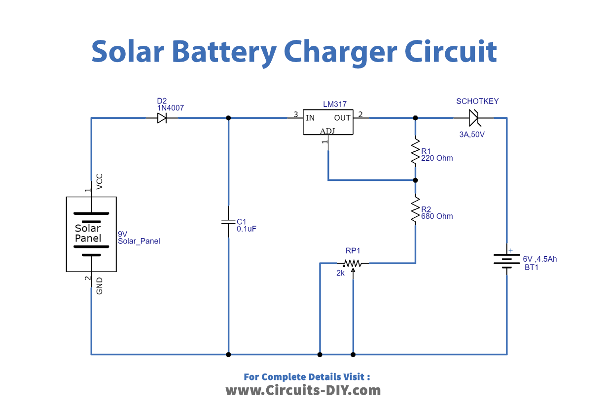 Solar Power Mobile Charger Circuit