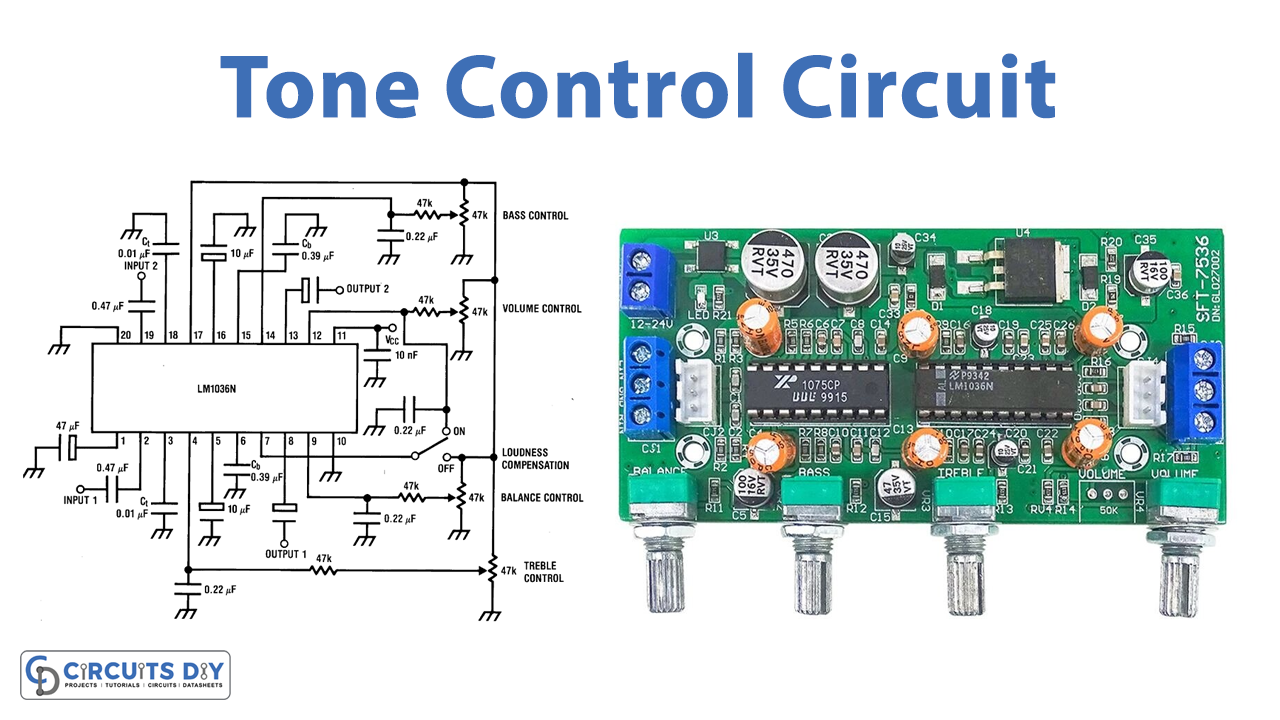 Tone Control Circuit using LM1036