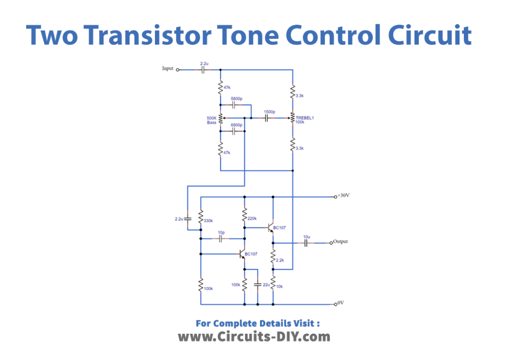 Two Transistor Tone Control Circuit_Diagram-Schematic