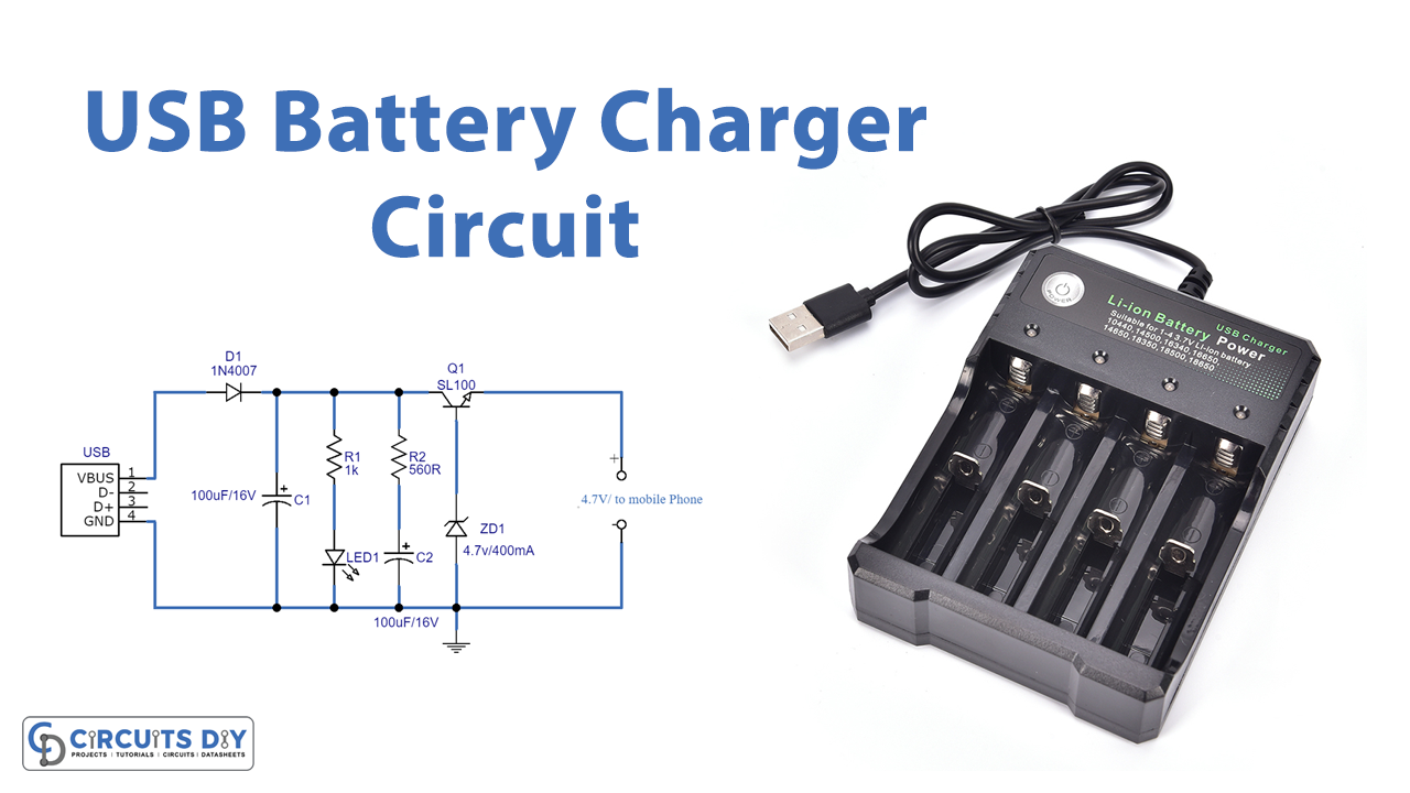 Simple USB Battery Charger Circuit