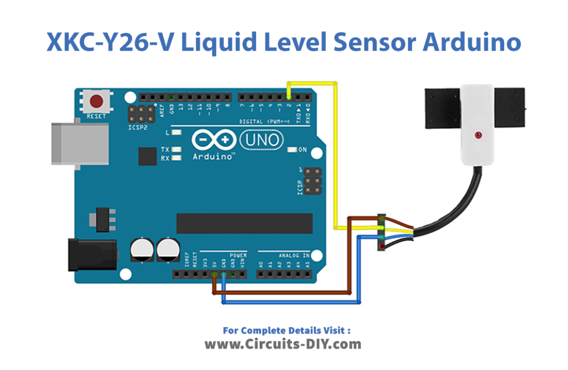 XKC-Y26-V Non-Contact Liquid Level Sensor Arduino Circuit