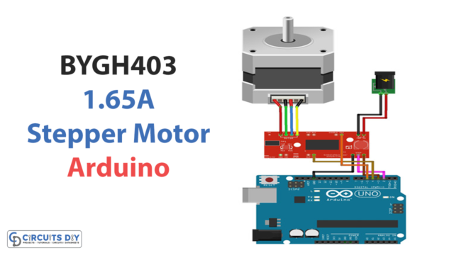 BYGH403 1.65A Stepper Motor Arduino Circuit