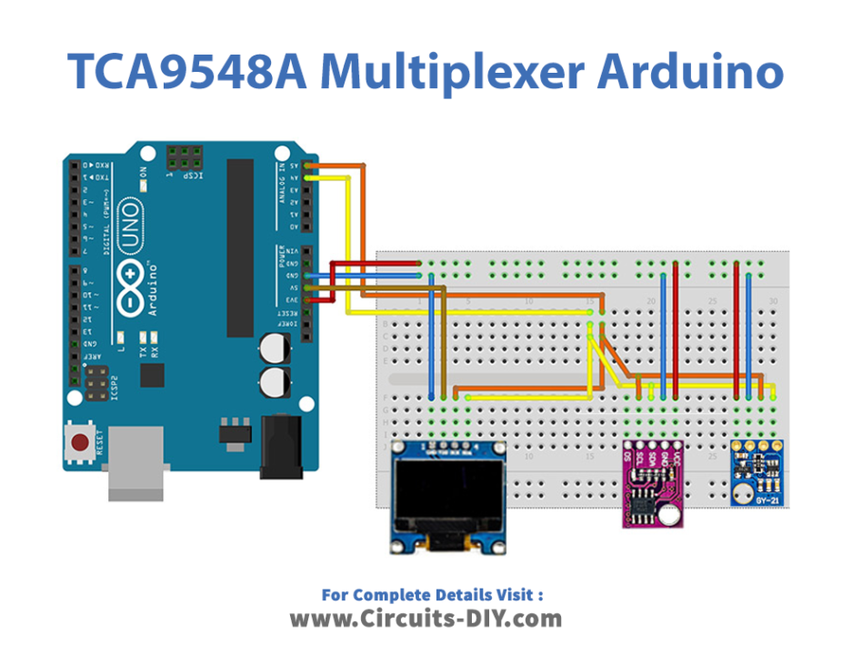 I2C Multiplexer TCA9548A Arduino Circuit