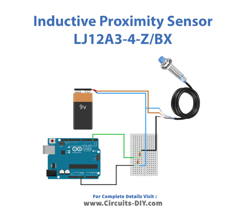 Inductive Proximity Sensor LJ12A3-4-ZBX Arduino Circuit