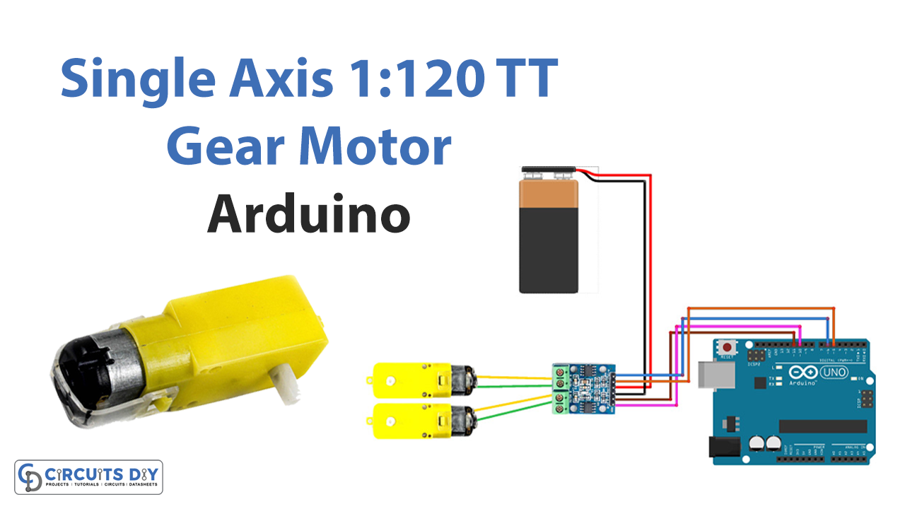 Interfacing Single Axis 1:120 TT Gear Motor with Arduino