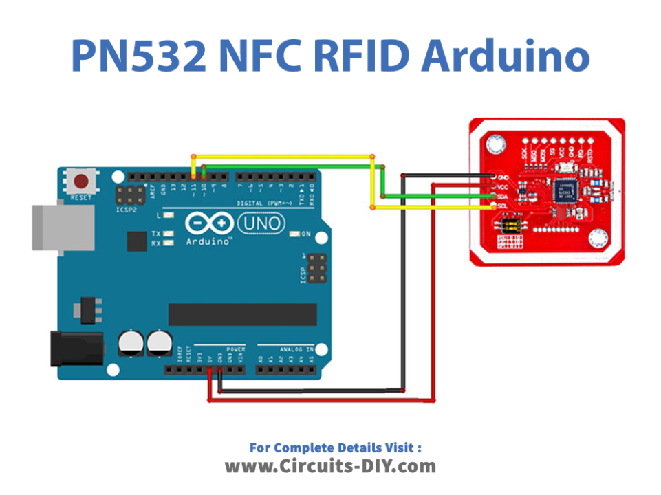 PN532 NFC RFID Module Arduino Circuit