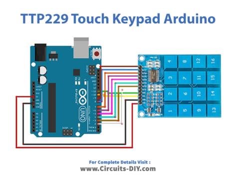 Interfacing TTP229 16 Key Capacitive Touch Keypad with Arduino