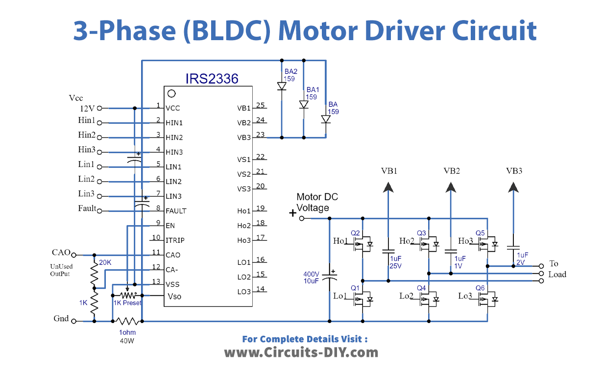 How To Build A 3 Phase Brushless Bldc Motor Driver Circuit
