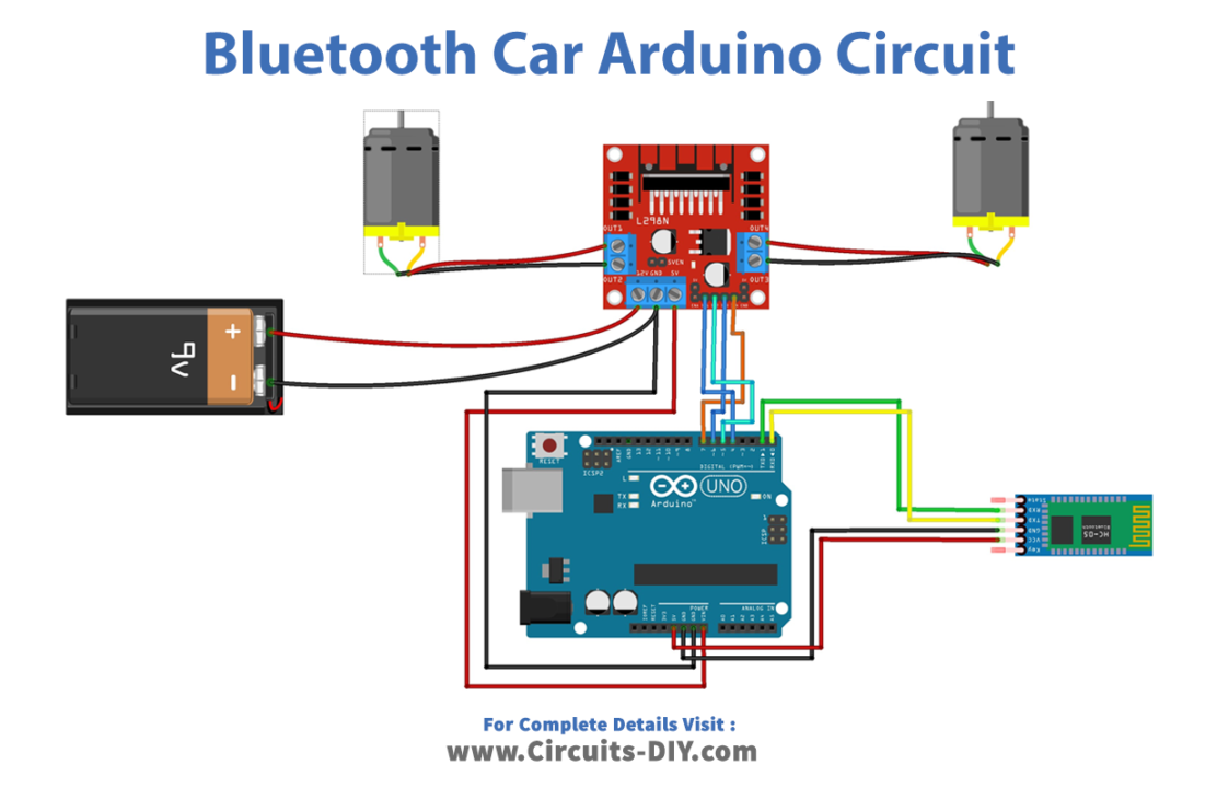 Bluetooth Car Arduino Circuit