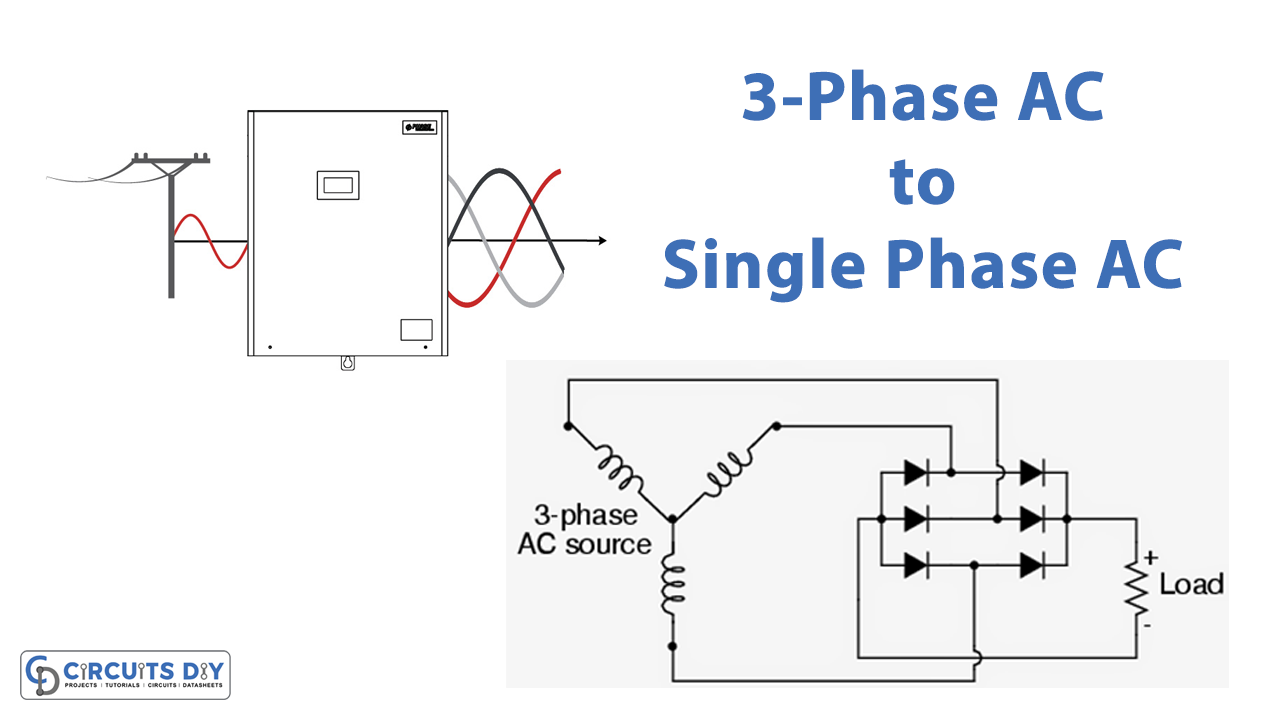 How to Convert 3 phase AC to Single phase AC