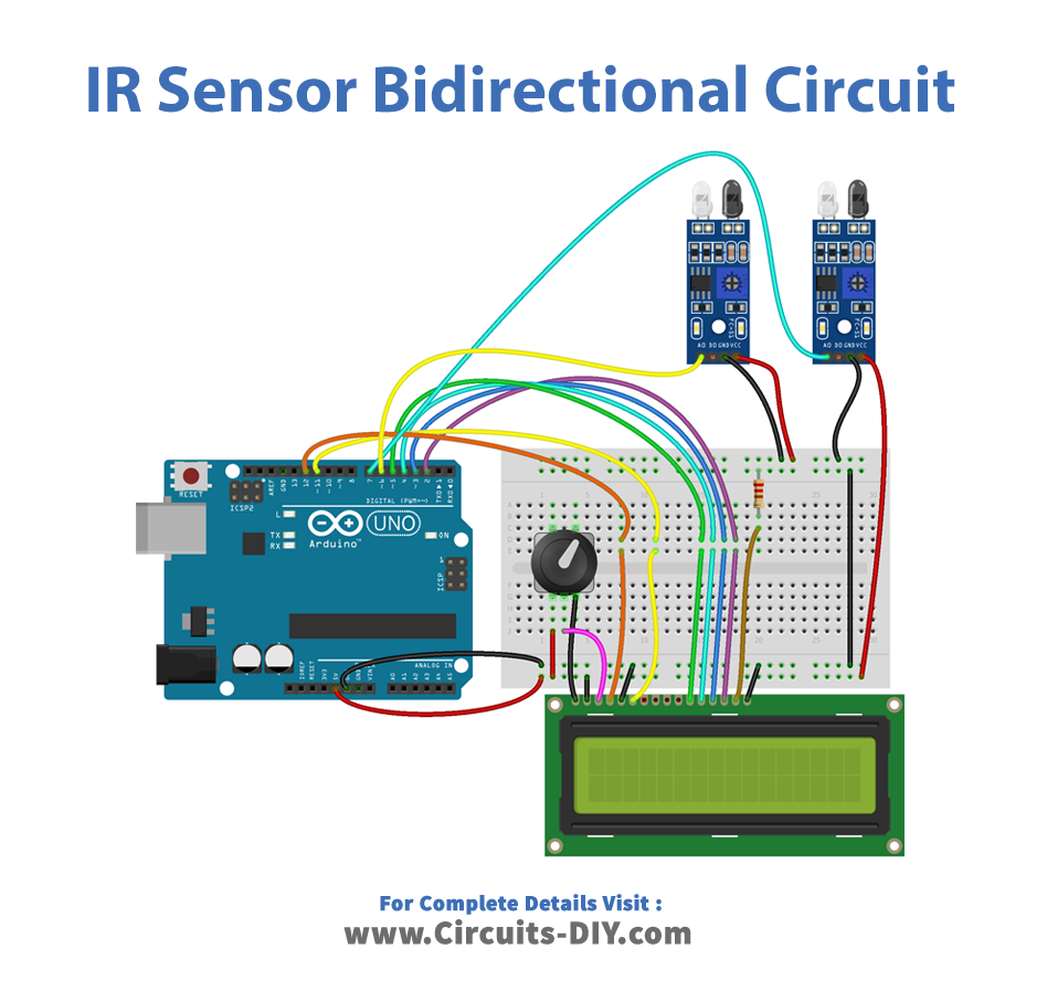 IR Sensor Bidirectional Arduino Circuit