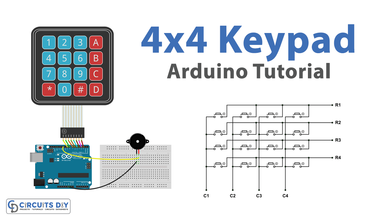 Interfacing 4x4 Keypad with Arduino UNO