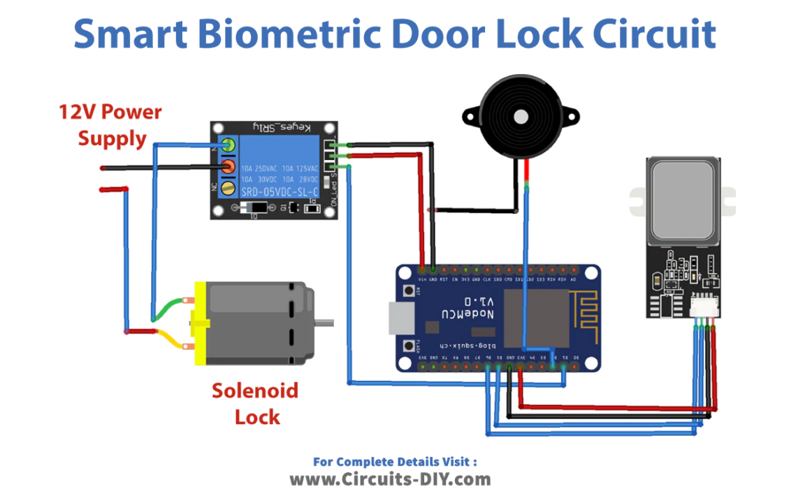 Smart Biometric Door Lock Circuit