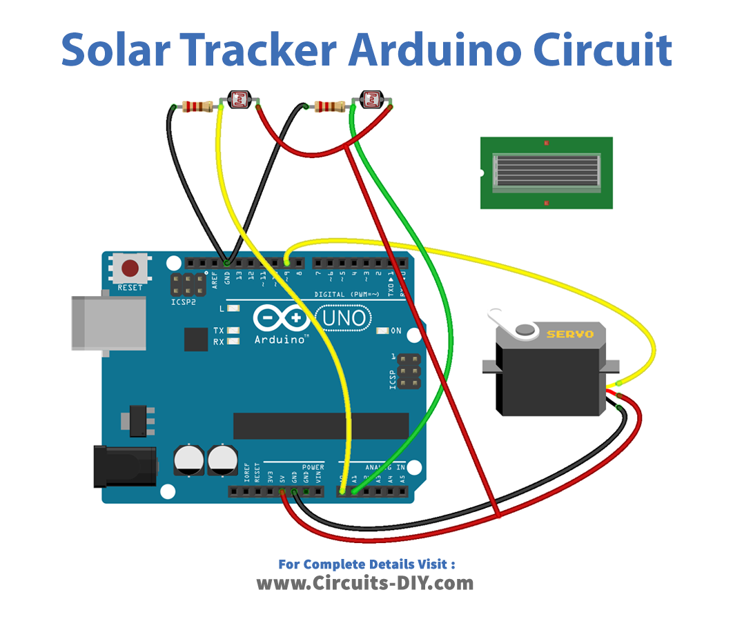 Solar Tracker Arduino Circuit
