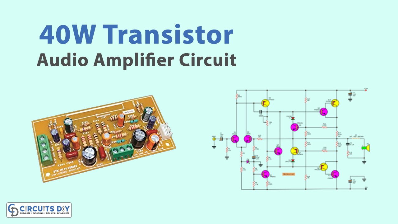 40W-Transistor-Audio-Amplifier-Circuit