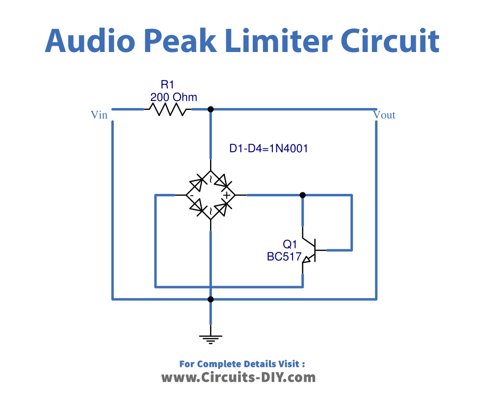 Audio Peak Limiter Circuit - Circuits DIY