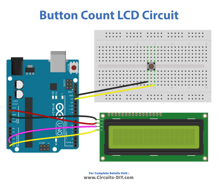 Button Count on LCD - Arduino Tutorial