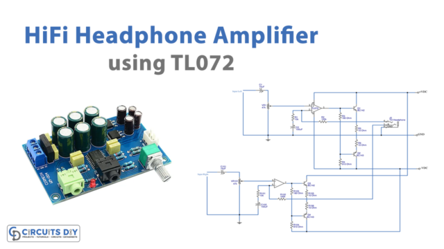 HiFi Headphone Amplifier Circuit using TL072