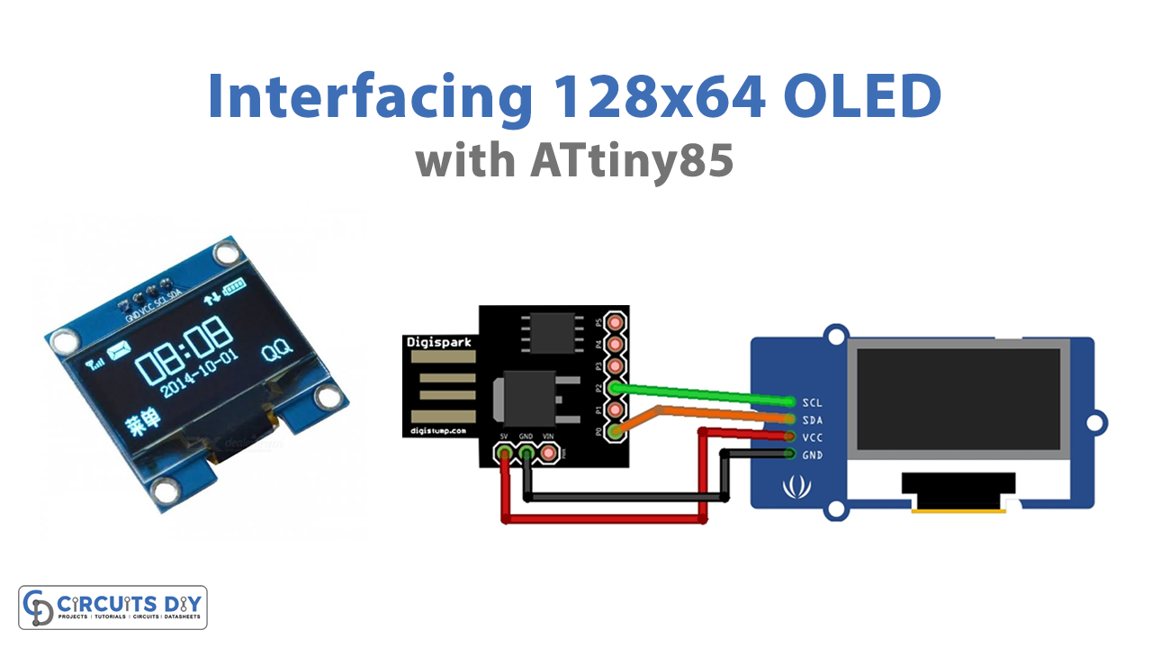 Interfacing 128x64 OLED with ATtiny85