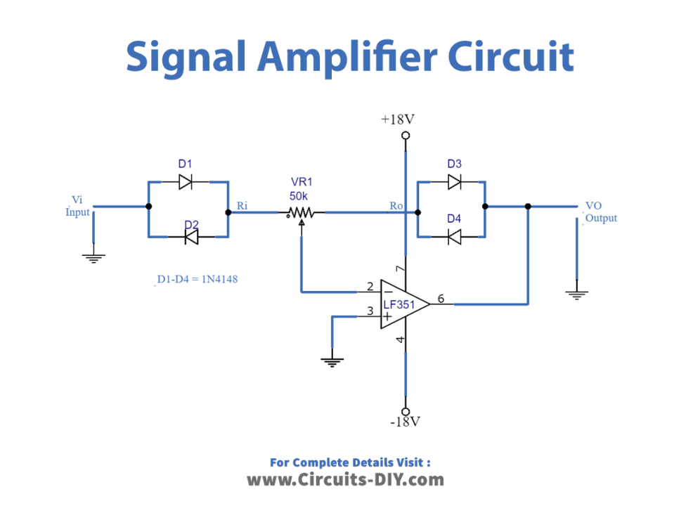 Signal Amplifier Circuit with set Input-Output Ratio