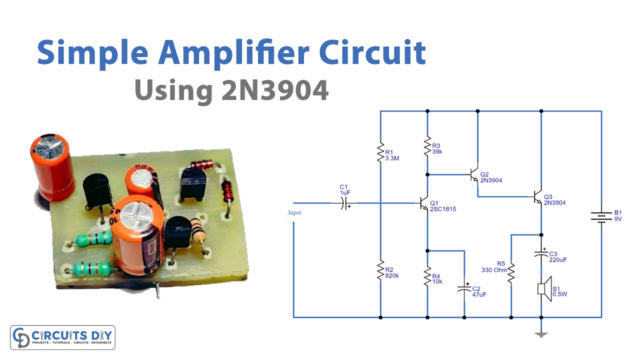 Simple-Amplifier-Circuit-using-Transistor-2N3904
