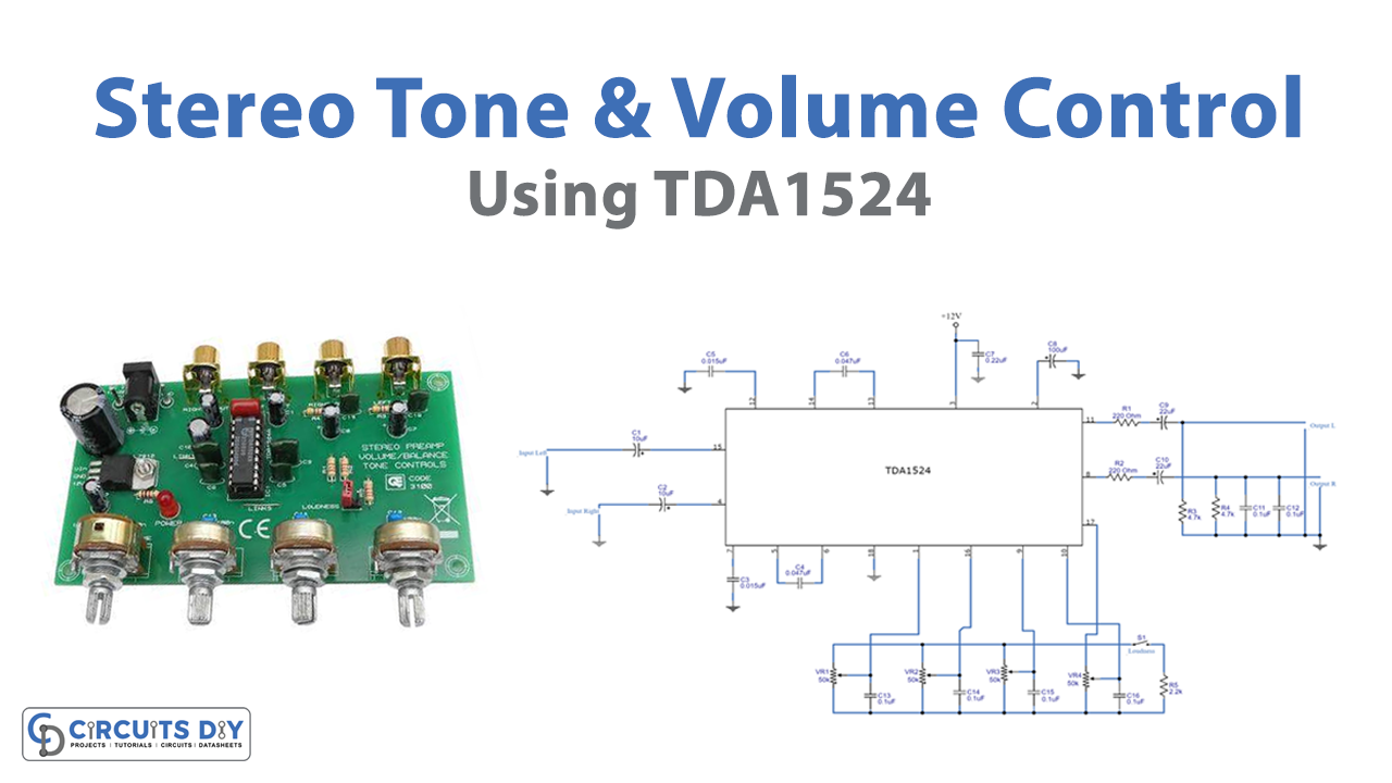 TDA1524 Stereo-Tone & Volume Control Circuit