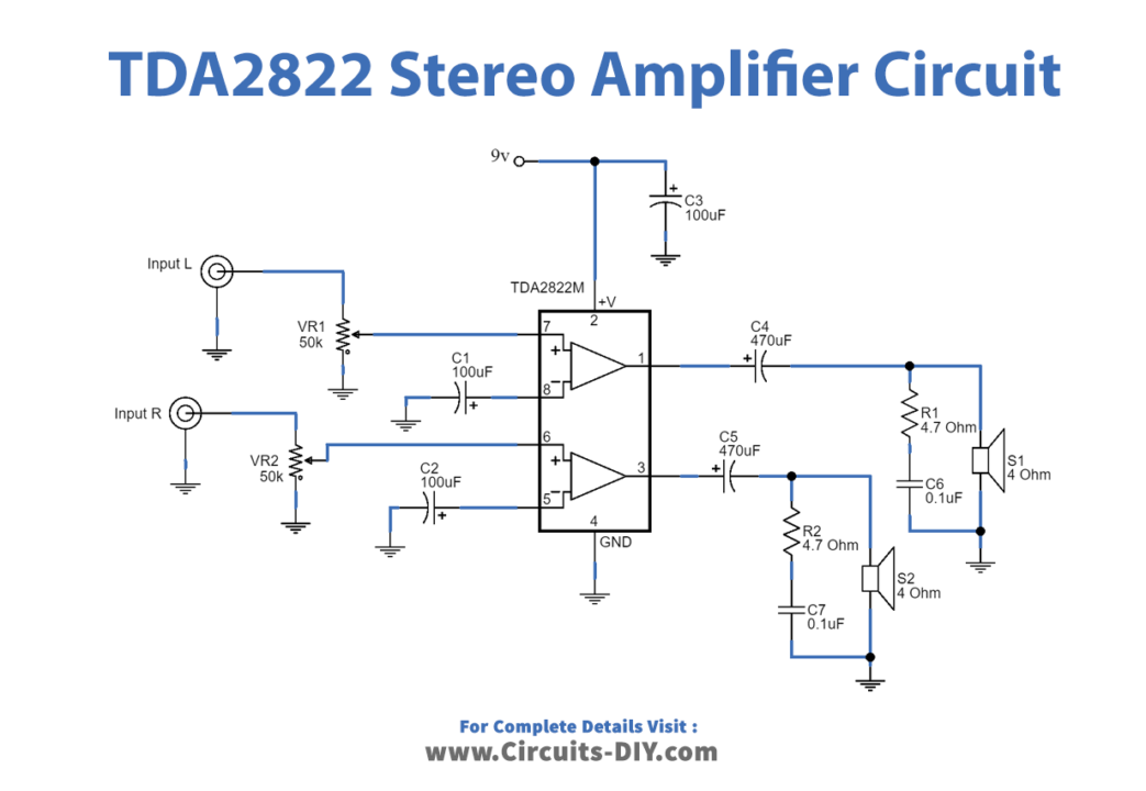 TDA2822 Stereo Audio Amplifier