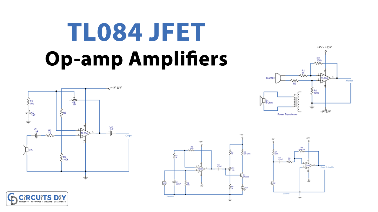 TL084 JFET Op-amp Amplifiers