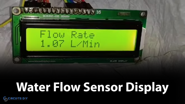 Water Flow Sensor Measure on 16x2 LCD Display