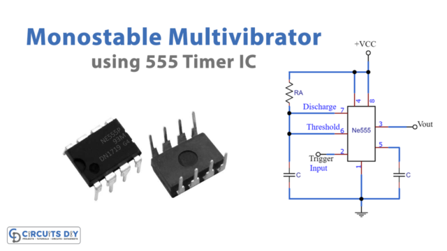 555 Timer as Monostable Multivibrator