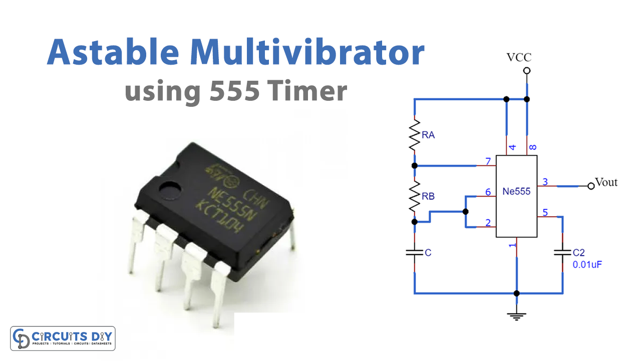 Astable Multivibrator using 555 Timer