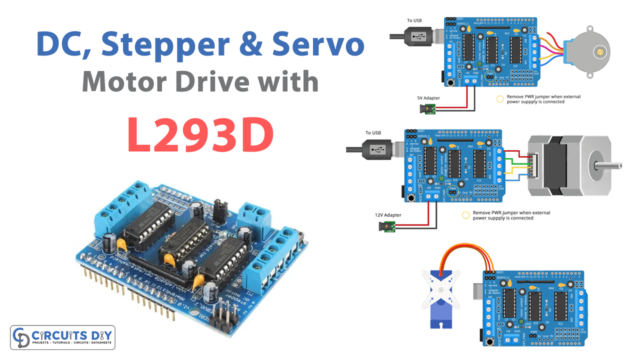 Control DC, Stepper & Servo with L293D Motor Driver Shield & Arduino