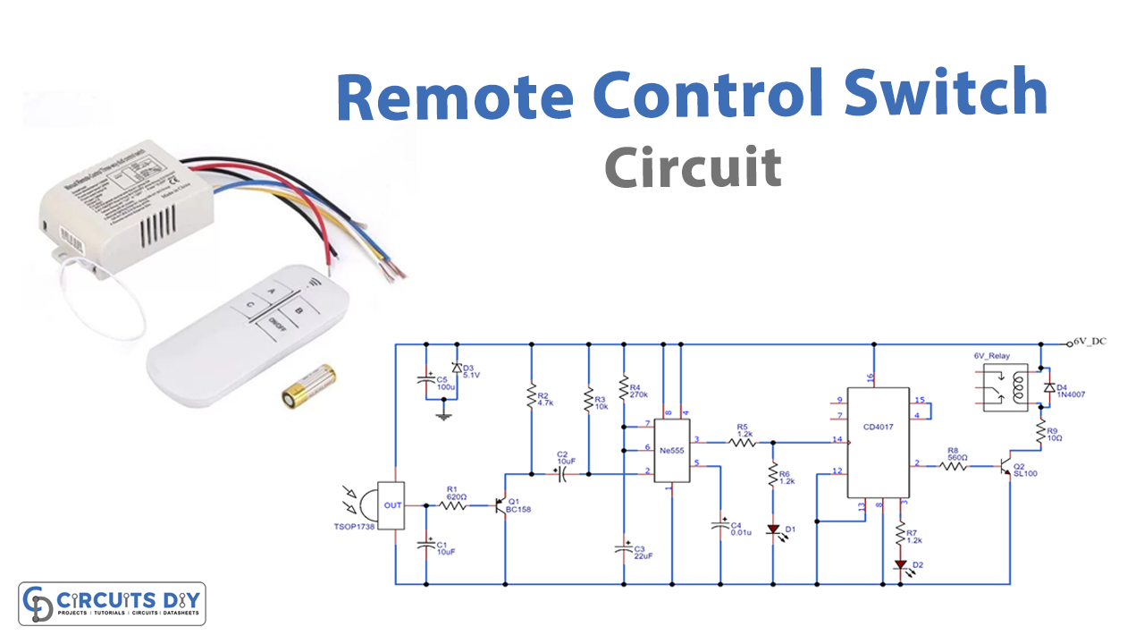 How To Make IR Remote Control ON/OFF Switch Circuit Without Any IC.  Simplest Remote Control Circuit 