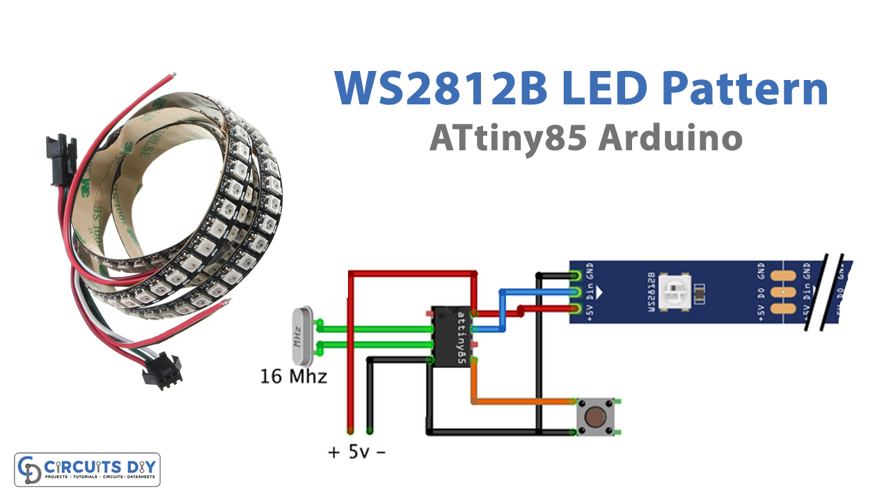 WS2812B LED Pattern ATtiny85 Arduino