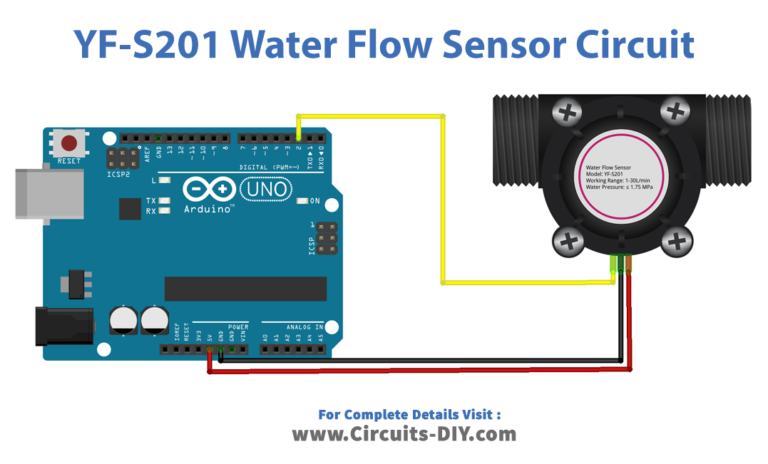Water Flow Sensor YF-S201 Arduino Interface